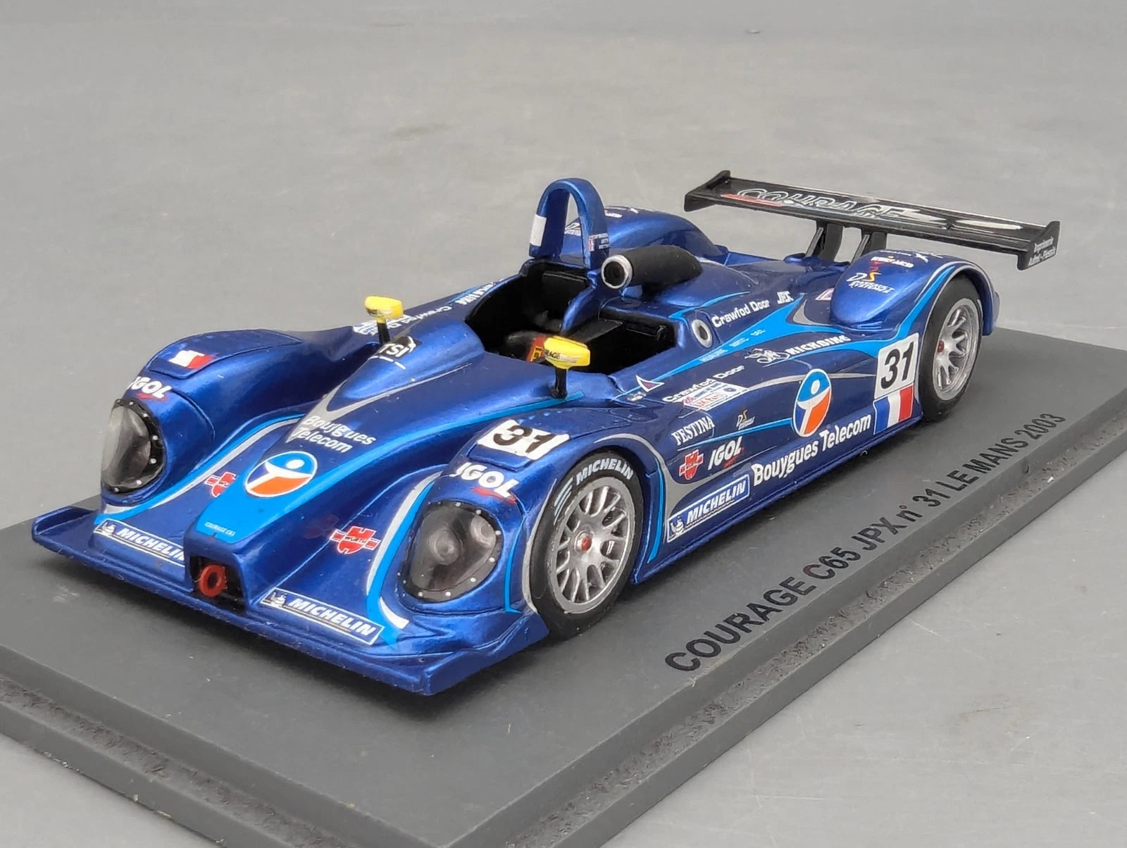 Modellautos 1:43 Spark Courage C65 JPX 24h Le Mans 2003 #31 mit OVP