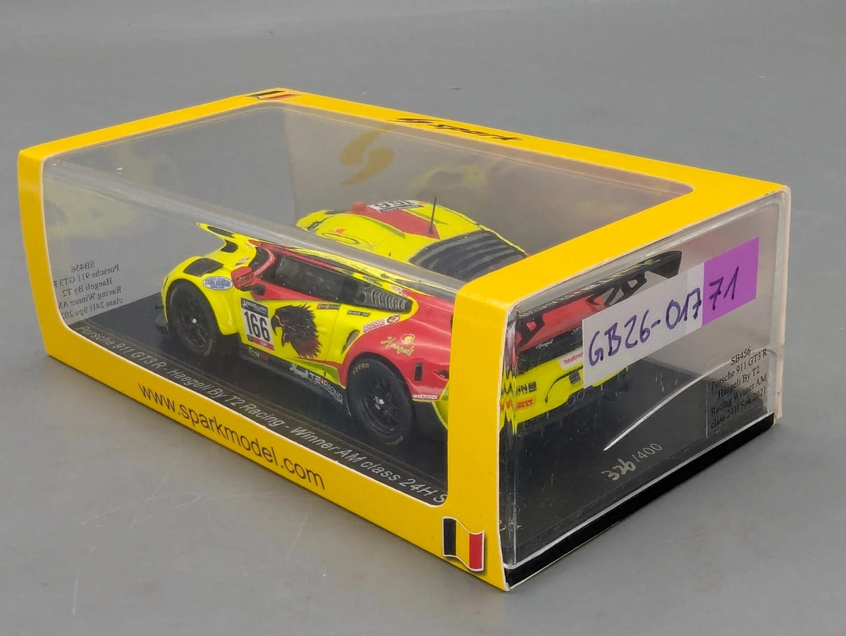 Modellautos 1:43 Spark SB456 Porsche 911 GT3 R WINNER AM 24h Spa 2021  #166 OVP