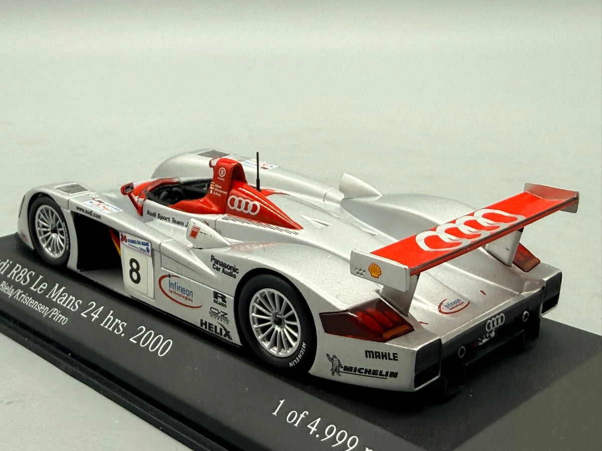 Modellautos 1:43 Minichamps Audi R8S Winner Le Mans 24h 2000 #8 mit OVP