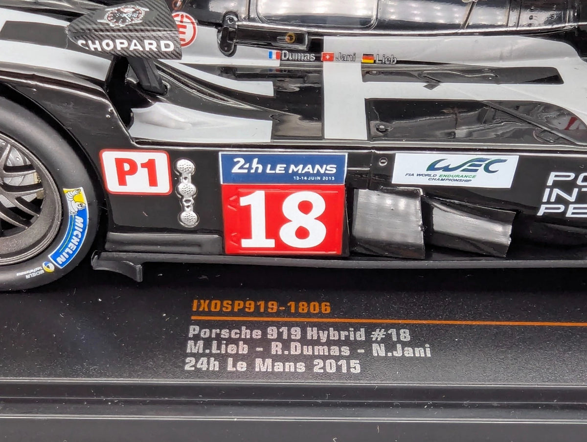 Modellautos 1:18 Ixo Porsche 919 Hybrid 24h Le Mans 2015 #18 Lieb Dumas Jani OVP