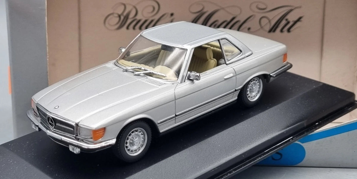 Modellautos 1:43 Minichamps Mercedes-Benz 350 SL W107 Cabriolet silber OVP