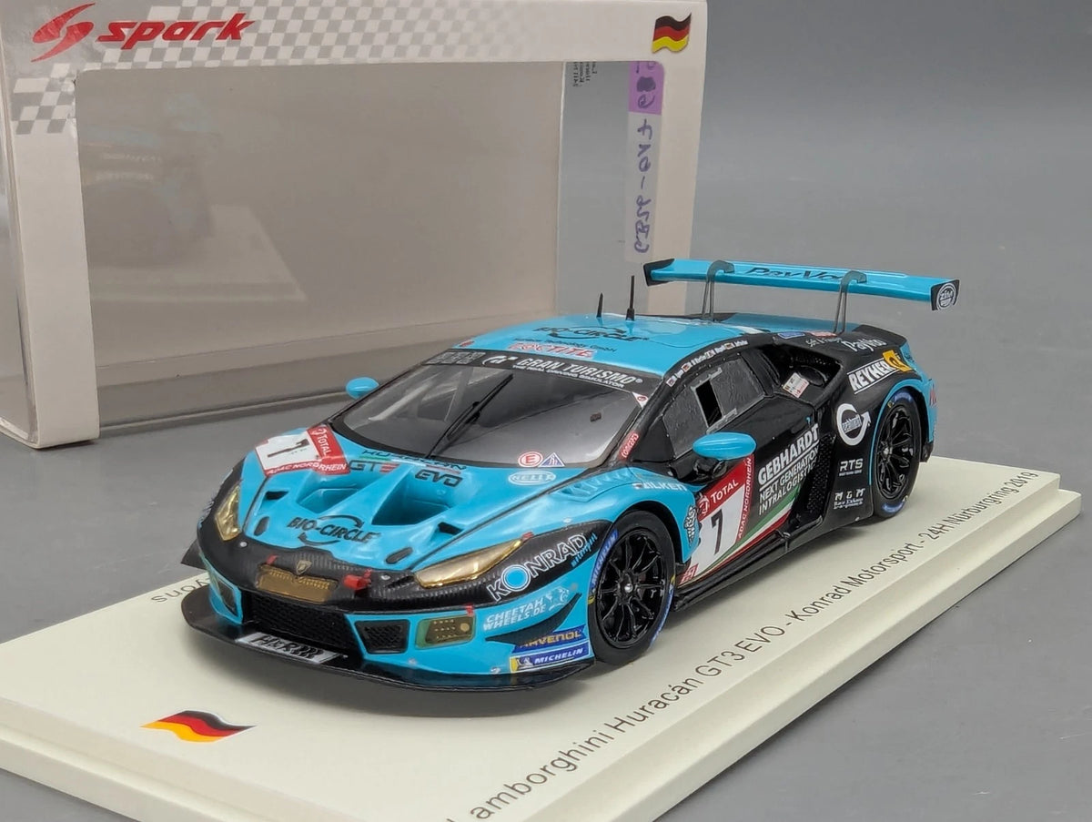 Modellautos 1:43 Spark SG576 Lamborghini Huracan GT3 EVO 24h Nbrg 2019 #7 OVP