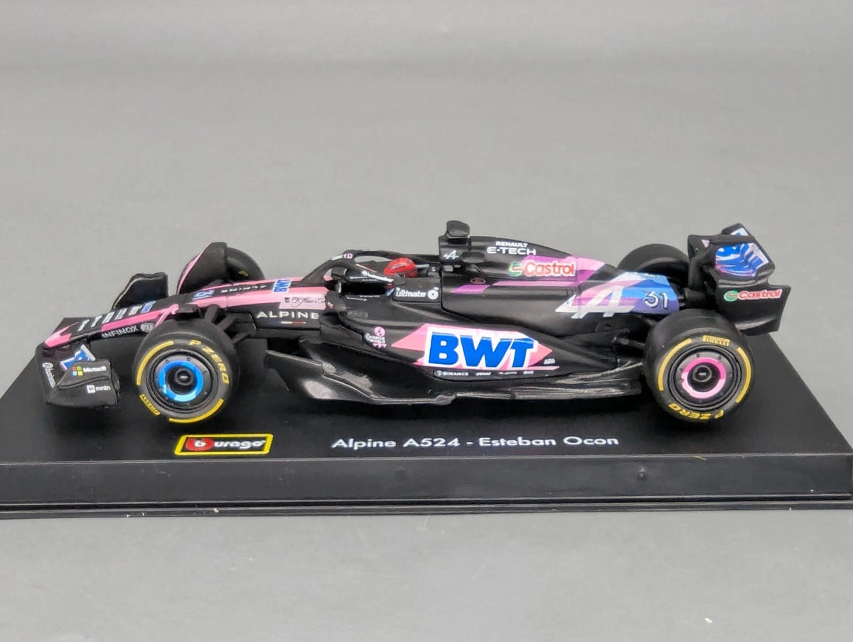 Modellautos 1:43 Bburago Racing BWT Alpine A524 #31 Esteban Ocon mit OVP