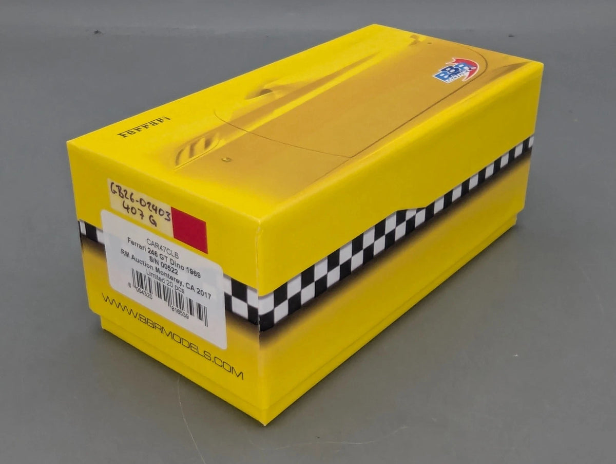 Modellautos 1:43 BBR Ferrari 246 GT Dino 1969 Auction CA 2017 07/20 mit OVP