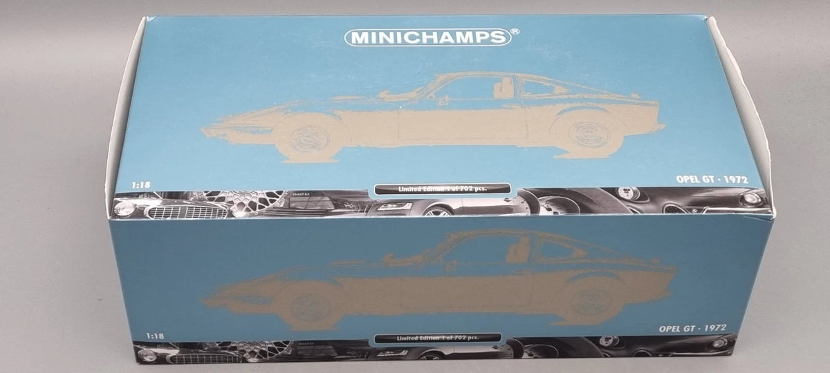 Modellautos 1:18 Minichamps 180 049030 Opel GT blau metallic 1972 Ltd 1/702 OVP
