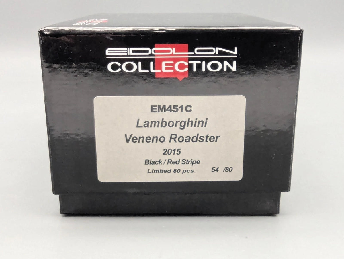 Eidolon Make Up 1:43 Lamborghini Veneno Roadster 2015 Black Red Ltd 54/80 OVP