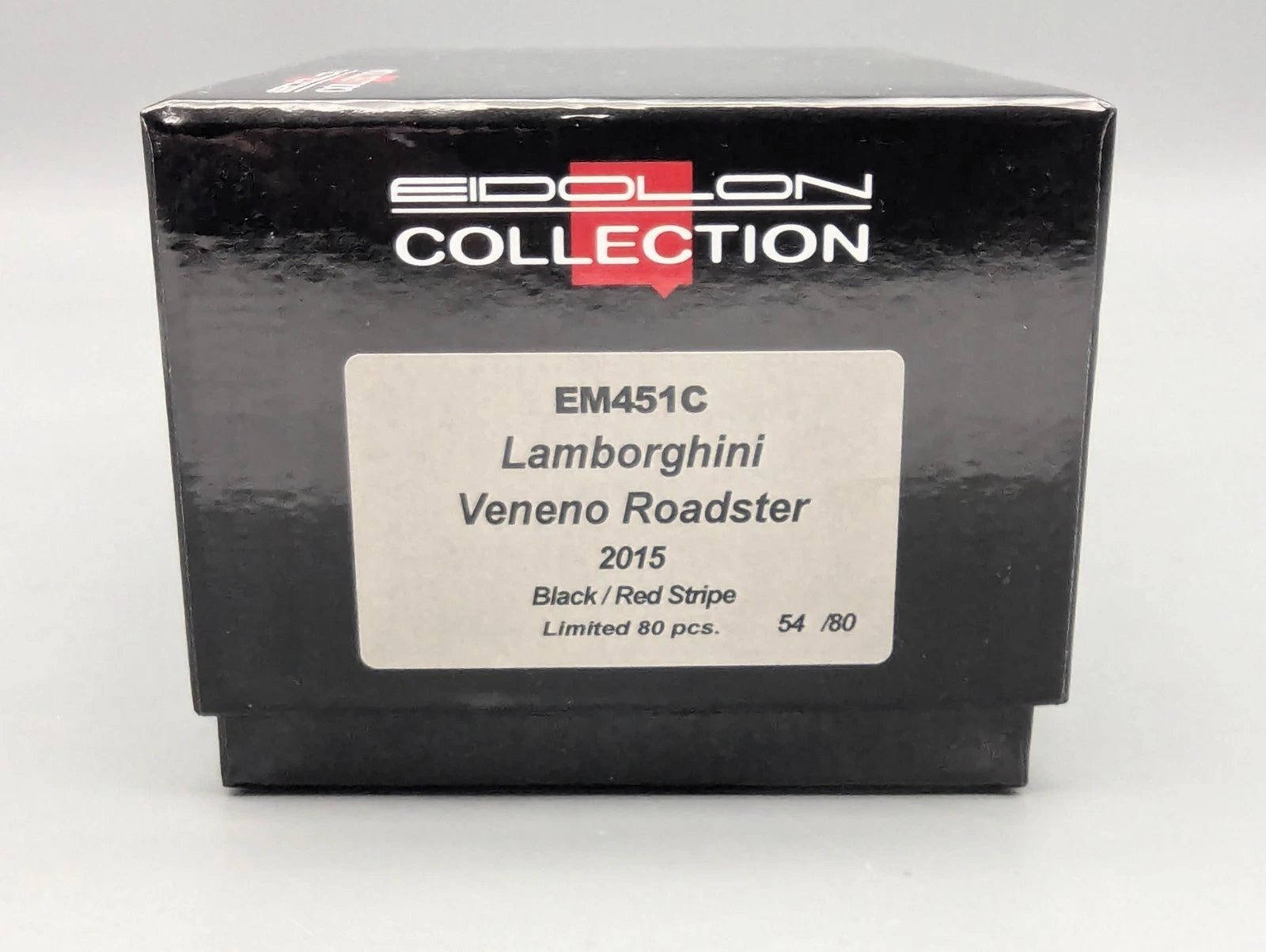 Eidolon Make Up 1:43 Lamborghini Veneno Roadster 2015 Black Red Ltd 54/80 OVP