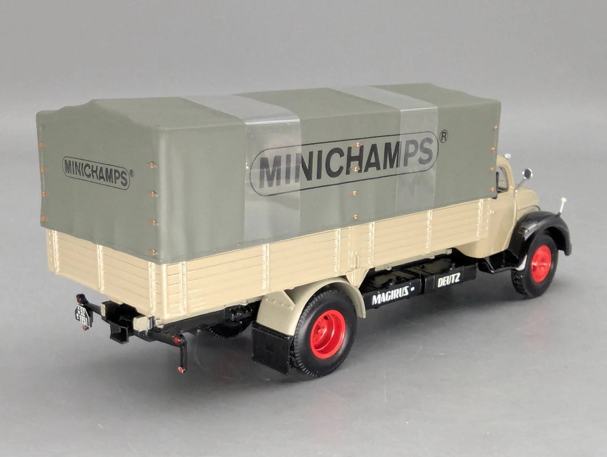 LKW Modell 1:43 Minichamps Magirus Deutz S 6500 Canvas 1955 Grey Black mit OVP