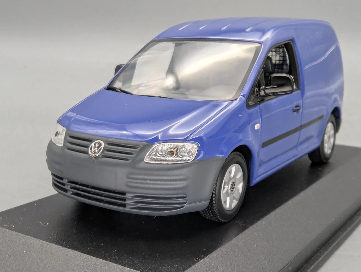 Modellautos 1:43 Minichamps Volkswagen VW Caddy Blau mit Dealer OVP