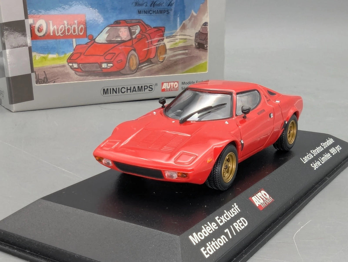 Modellautos 1:43 Minichamps Lancia Stratos AUTOhebdo Edition 7 / Red mit OVP