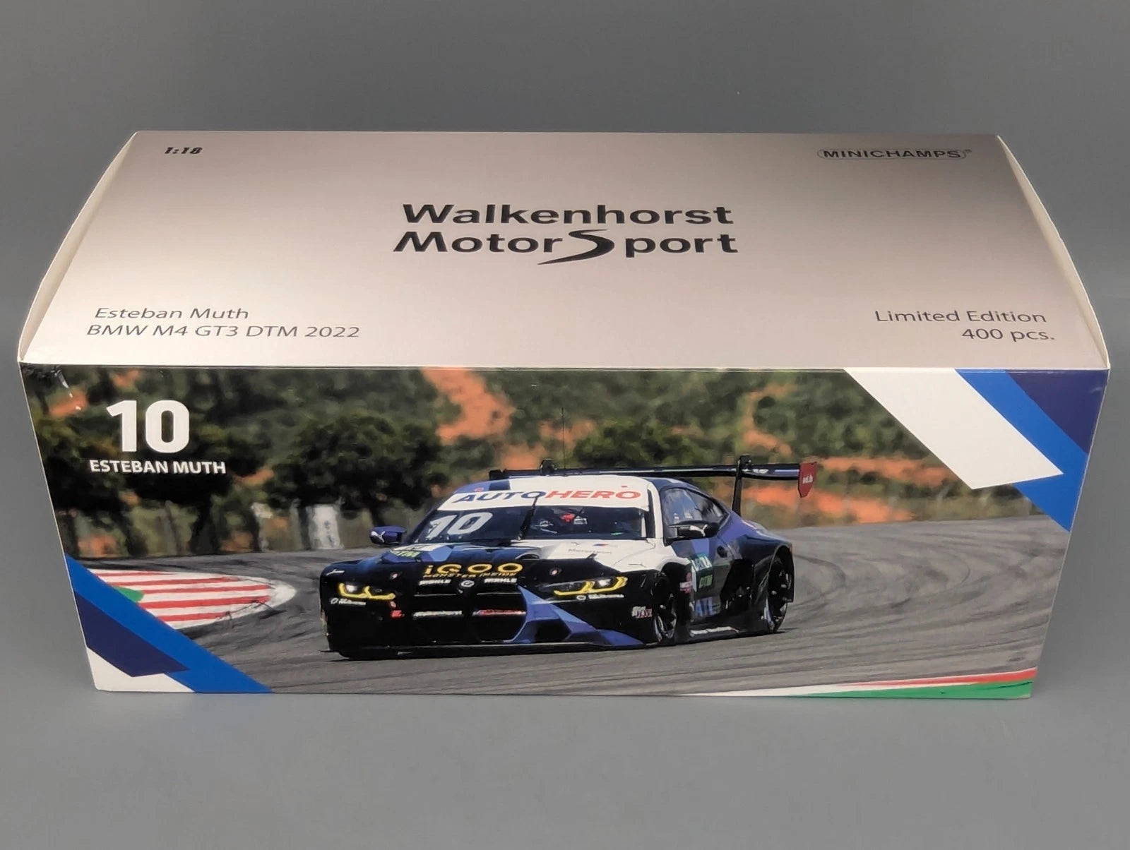 Modellautos 1:18 Minichamps BMW M4 GT3 DTM 2022 Walkenhorst #10 E. Muth mit OVP
