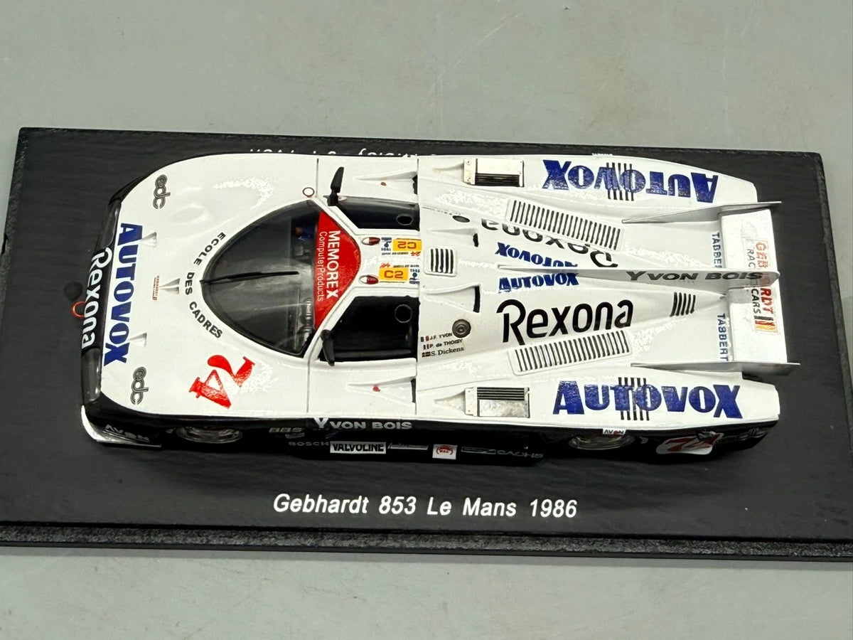 Modellautos 1:43 Spark Gebhardt 853 Le Mans 1986 #74 + OVP