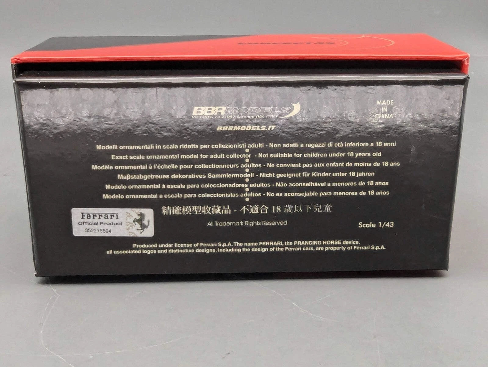 Modellautos 1:43 BBR Concept43 Ferrari 812 Competizione Aperta Weiß 091/156 OVP