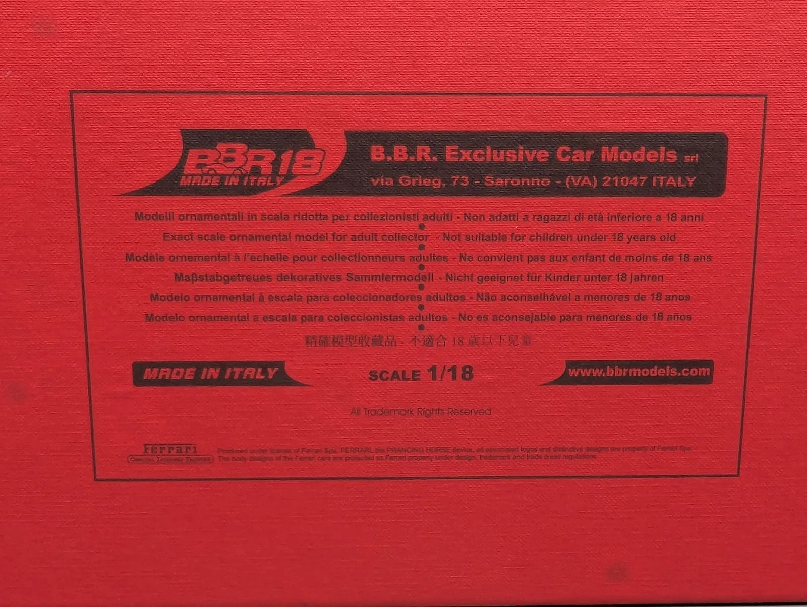 Modellautos 1:18 BBR Ferrari 365 California 2007 Charles Bronson Ltd 01/54 OVP