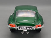 Modellautos 1:18 Bburago Jaguar E 1961 Metallic Grün mit Vitrine