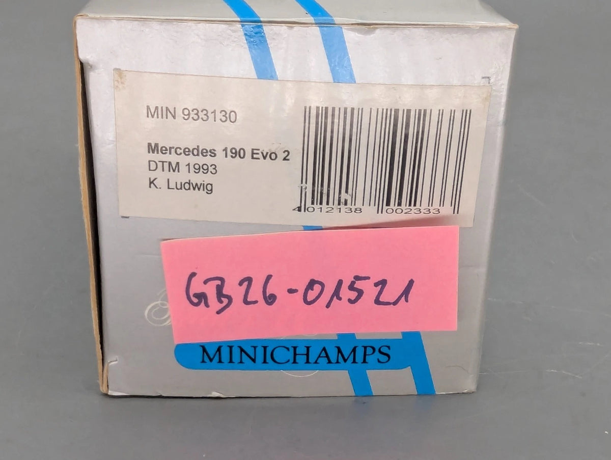 Modellautos 1:43 Minichamps Mercedes‑Benz 190 E Evo 2 DTM 1993 #1 Ludwig OVP