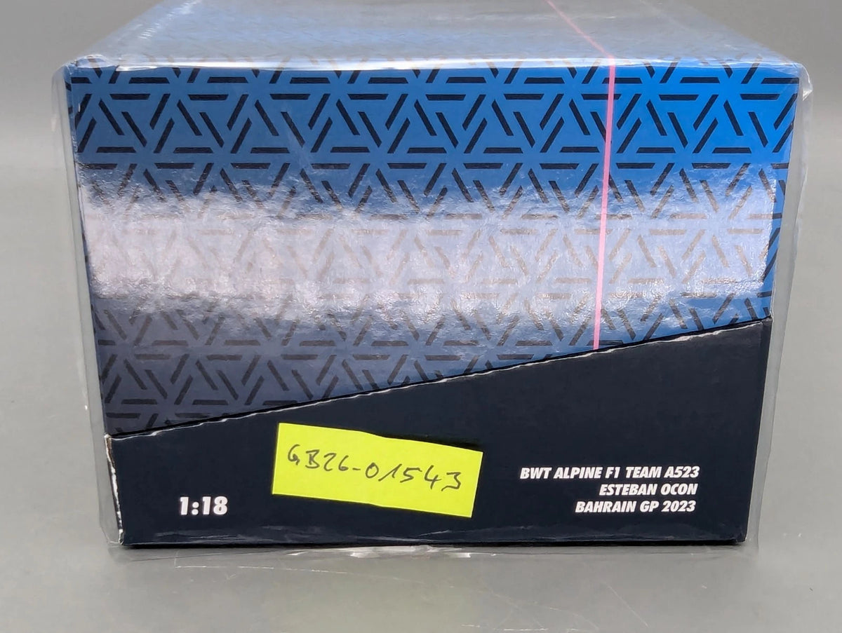 Modellautos 1:18 Minichamps BWT Alpine F1 Bahrain 2023 #31 Esteban Ocon mit OVP
