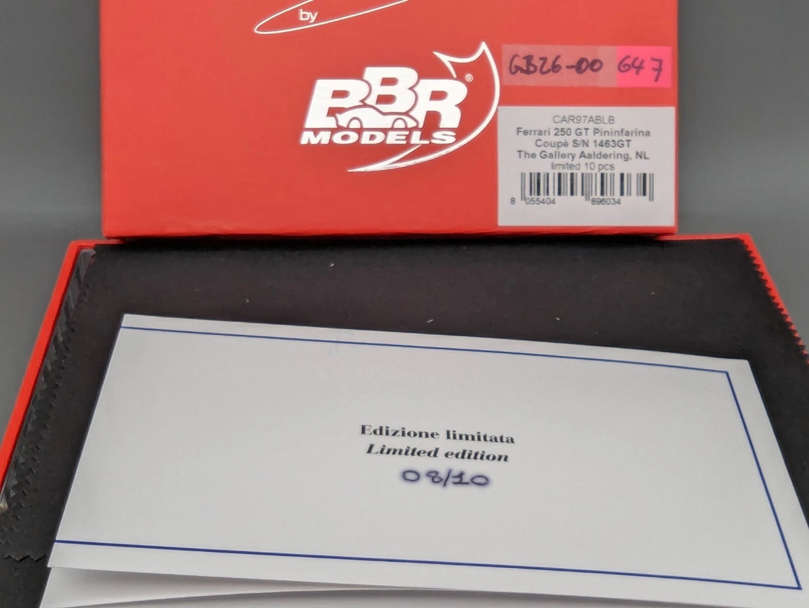 Modellautos 1:43 BBR Ferrari 250 GT Pininfarina Coupe Ltd 08/10 OVP