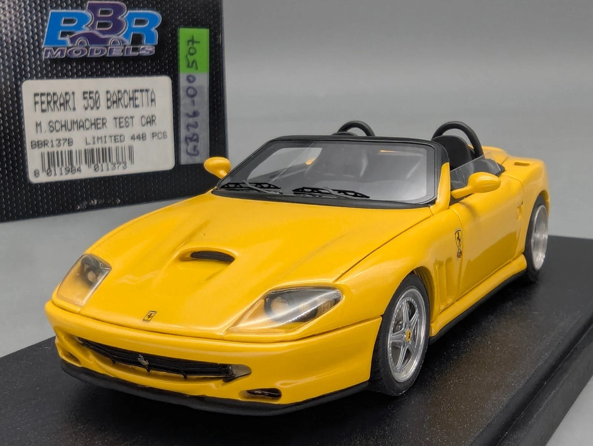 Modellautos 1:43 BBR Ferrari 550 Barchetta M Schumacher Test Car Ltd 212/448 OVP