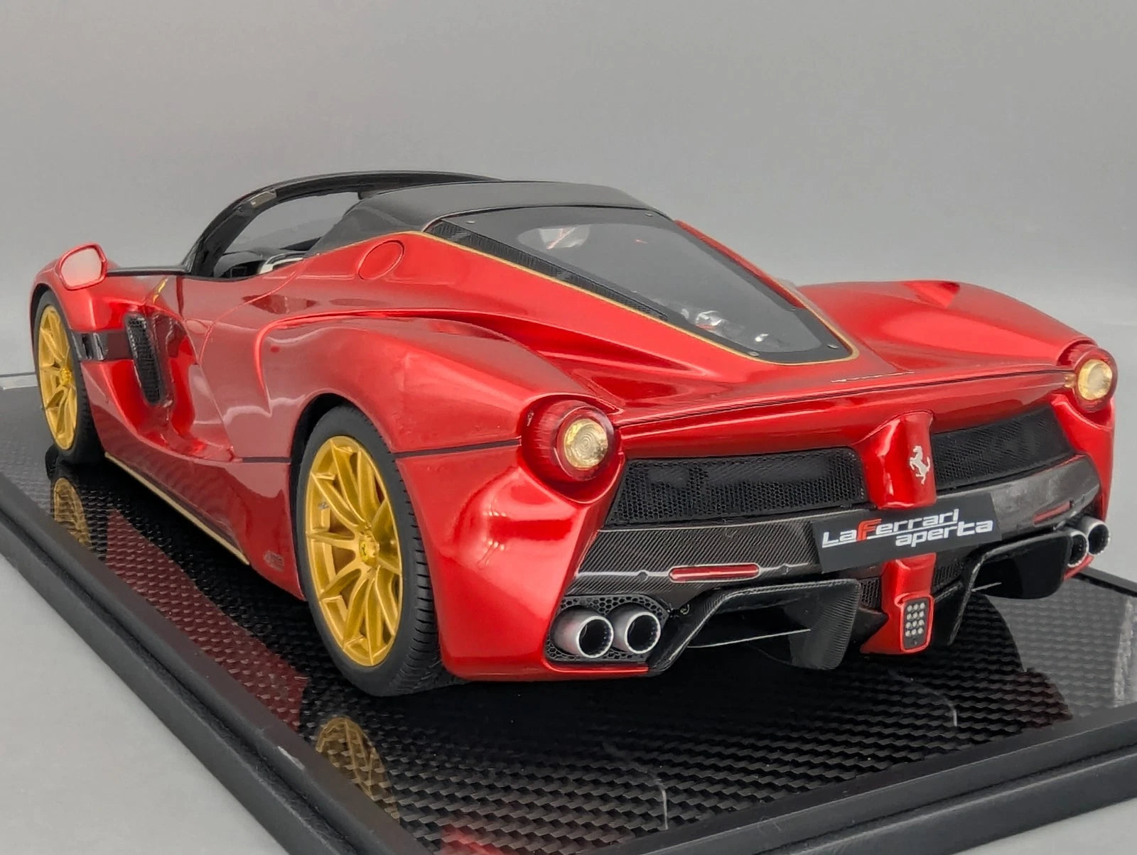 Modellautos 1:12 BBR Ferrari LaFerrari Aperta Rot UNIKAT Ltd. 01/01 Vitrine OVP