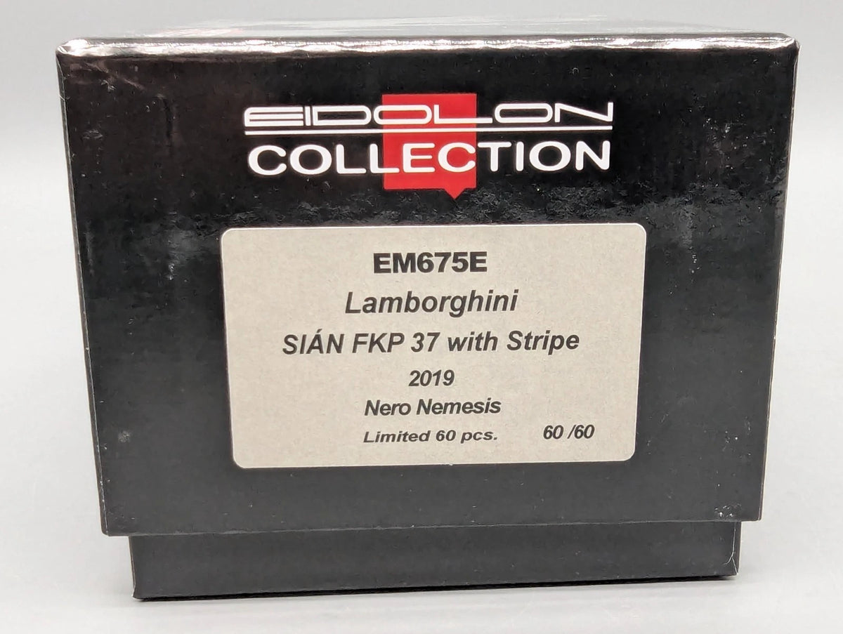 Eidolon Make Up 1:43 Lamborghini Sian FKP 37 with Stripe 2019 Nero 60/60 mit OVP