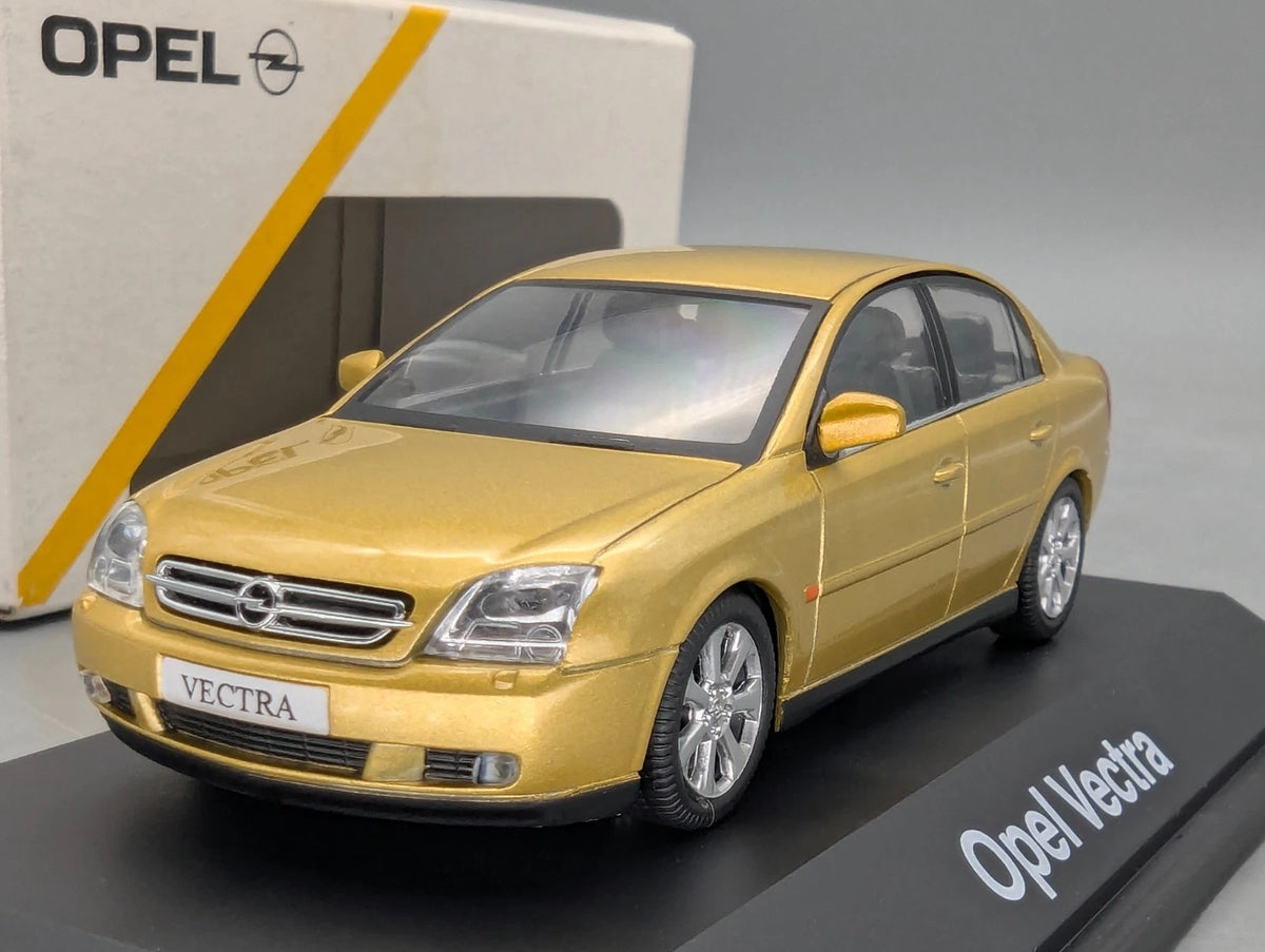 Modellautos 1:43 Schuco Opel Vectra Gold Metallic mit Dealer OVP