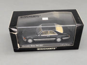 Modellautos 1:43 Minichamps Mercedes Benz 560 SEC 1986 Schwarz mit OVP