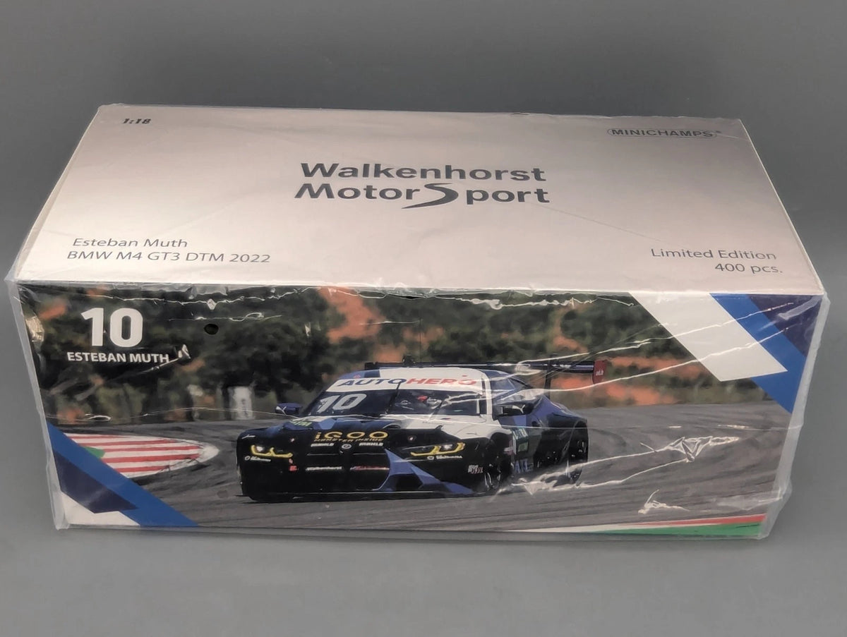 Modellautos 1:18 Minichamps BMW M4 GT3 DTM 2022 Team Walkenhorst #10 E. Muth OVP