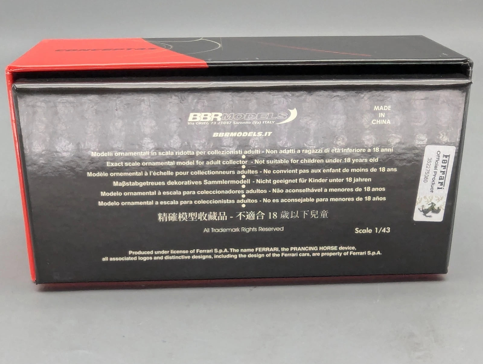 Modellautos 1:43 BBR Concept43 Ferrari SF90 XX Stradale Ltd 12/20 Weiß mit OVP