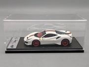 Modellautos 1:43 BBR Ferrari 488 Pista Met Italian White Ltd 73/78 mit OVP
