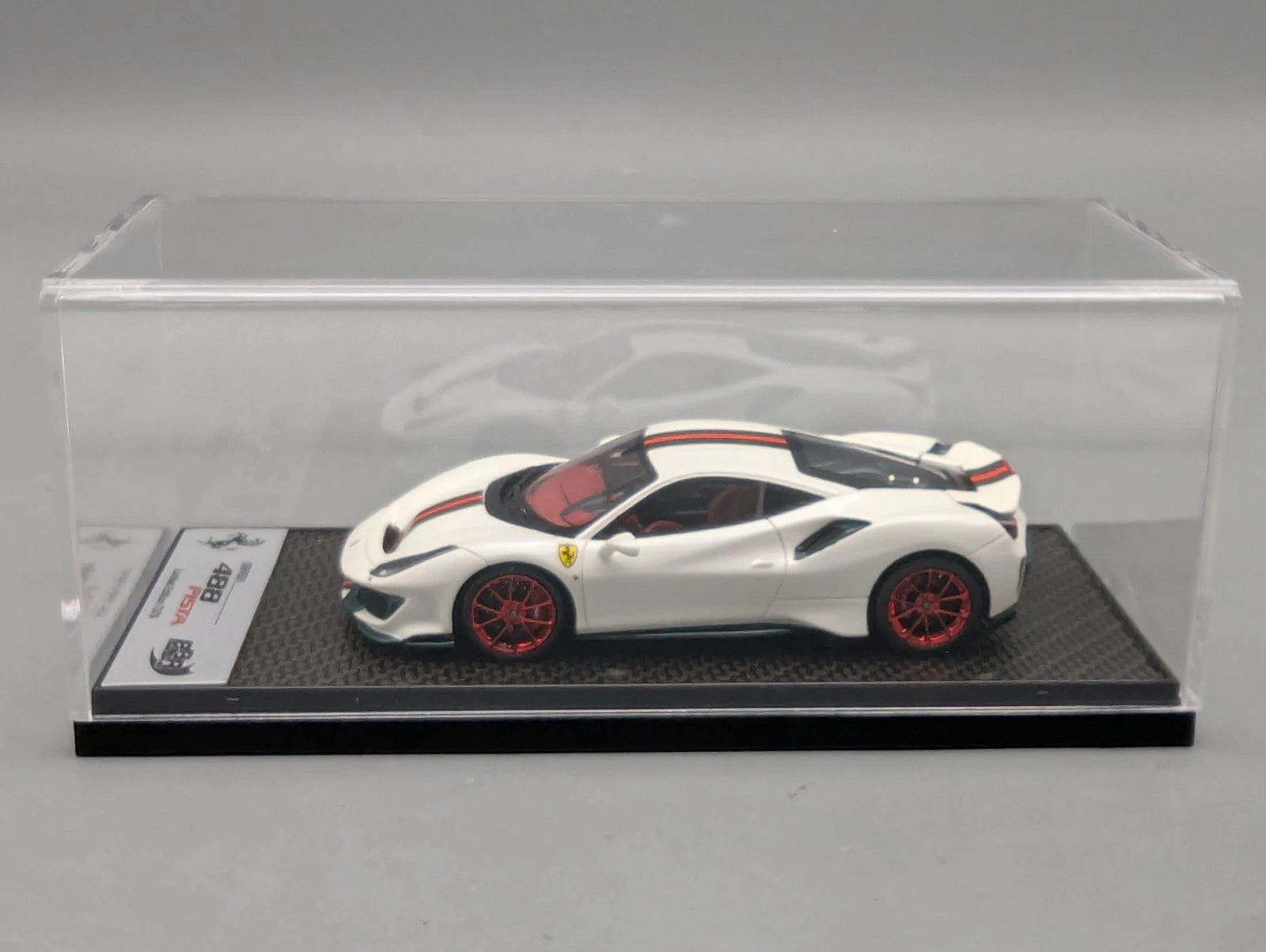 Modellautos 1:43 BBR Ferrari 488 Pista Met Italian White Ltd 73/78 mit OVP