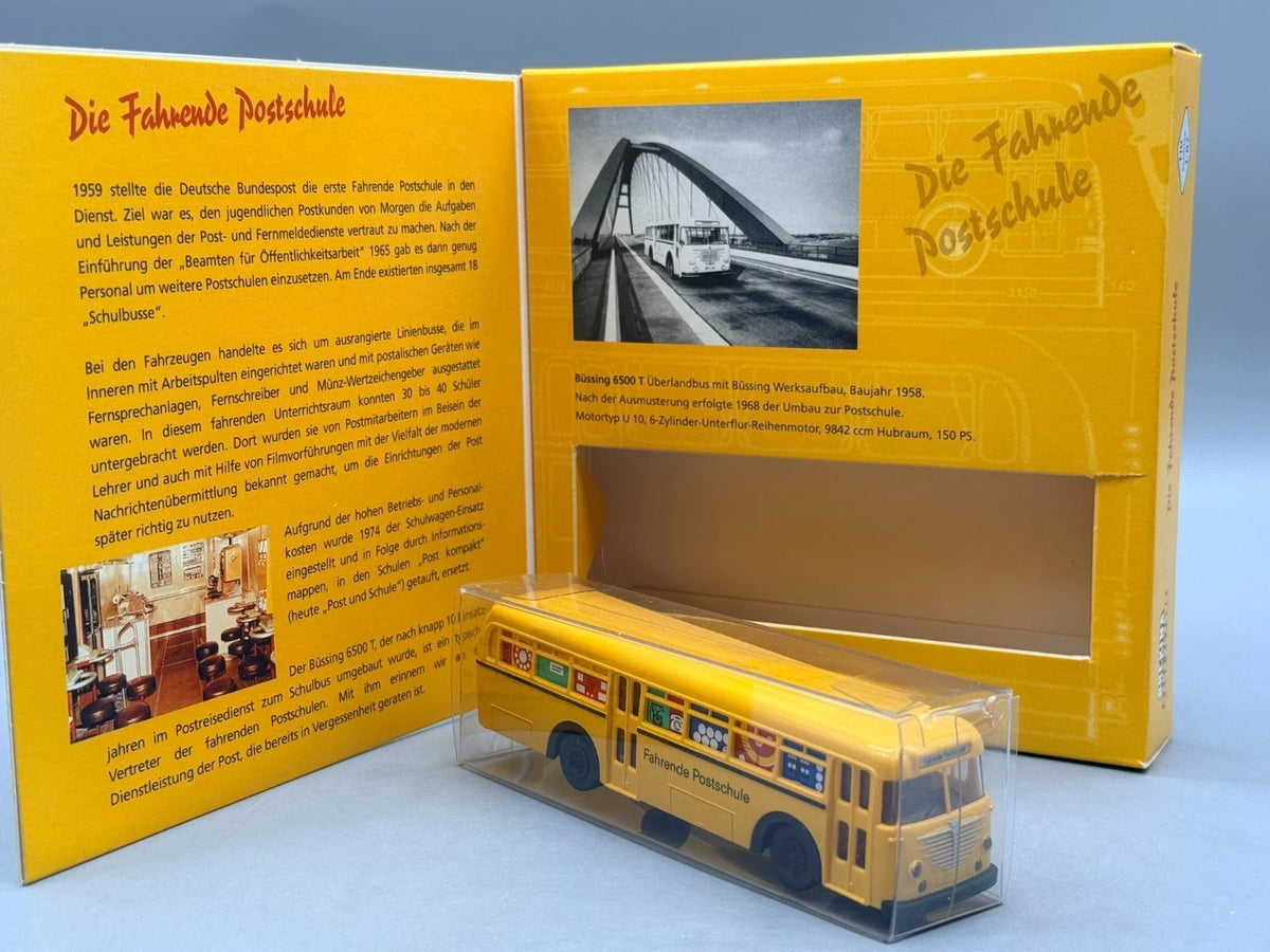 Bus Modelle H0 1:87 Brekina Büssing 6500 T Fahrende Postschule mit OVP