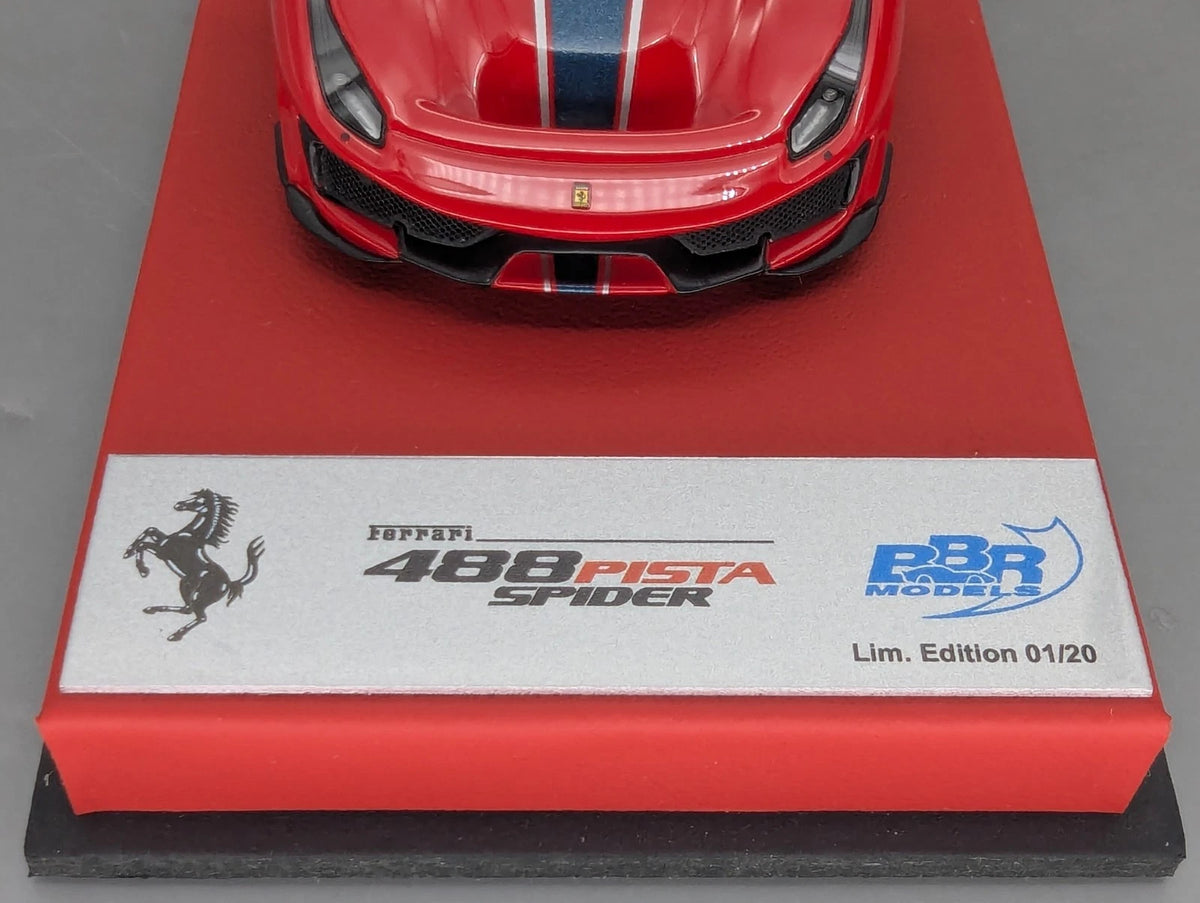 Modellautos 1:43 BBR Concept43 Ferrari 488 Pista Spider RHD Rot Ltd 01/20 OVP