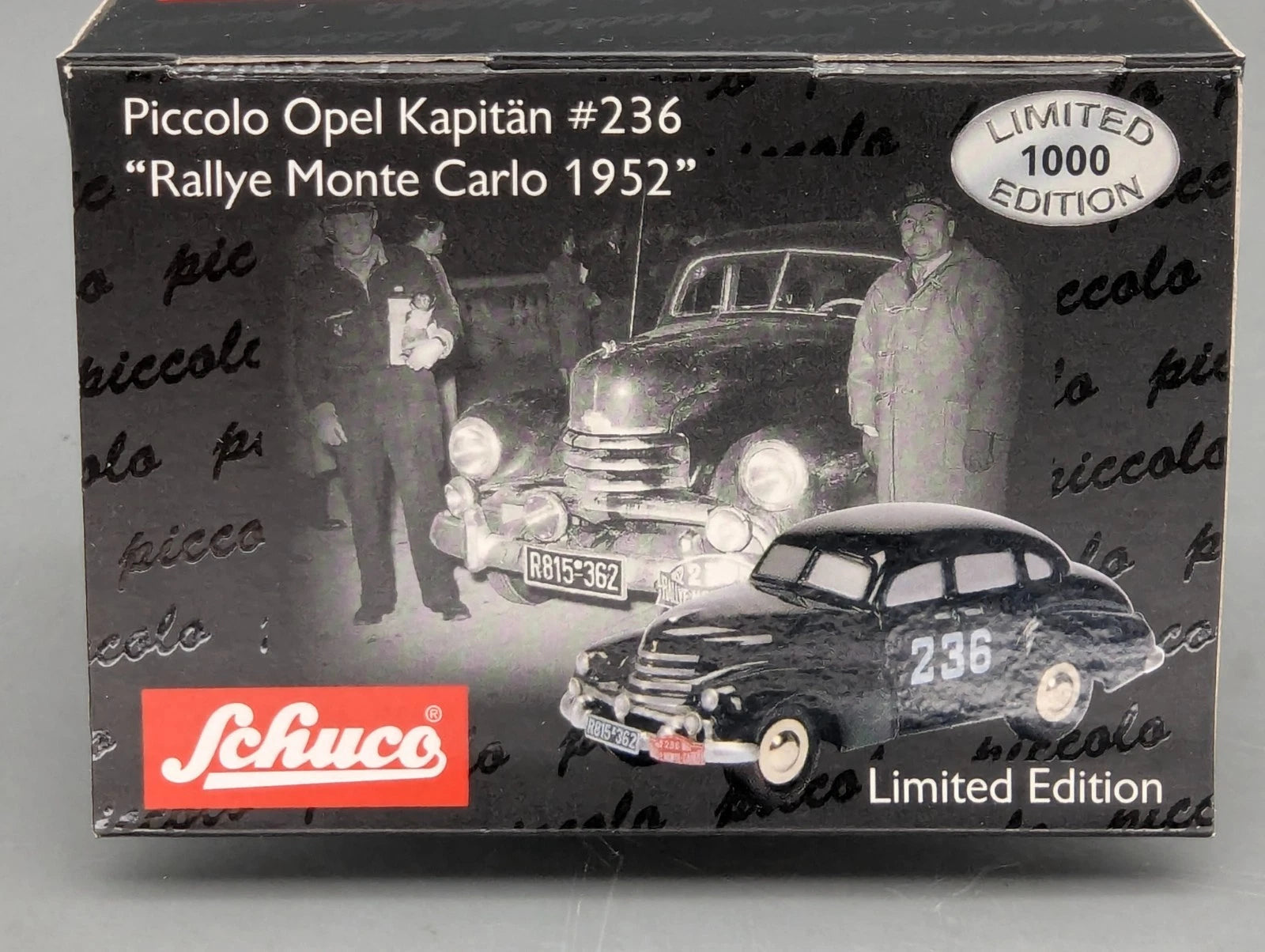 Modellautos 1:90 Schuco Piccolo Opel Kapitän #236 Rallye Monte Carlo 1952 in OVP