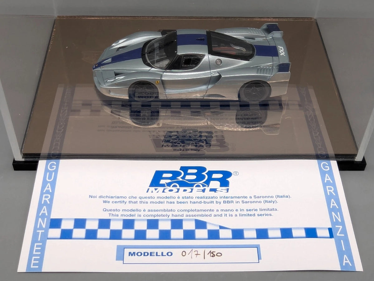 Modellautos 1:43 BBR Ferrari FXX 2006 Limited 017/150 Spiegelplatte Vitrine OVP