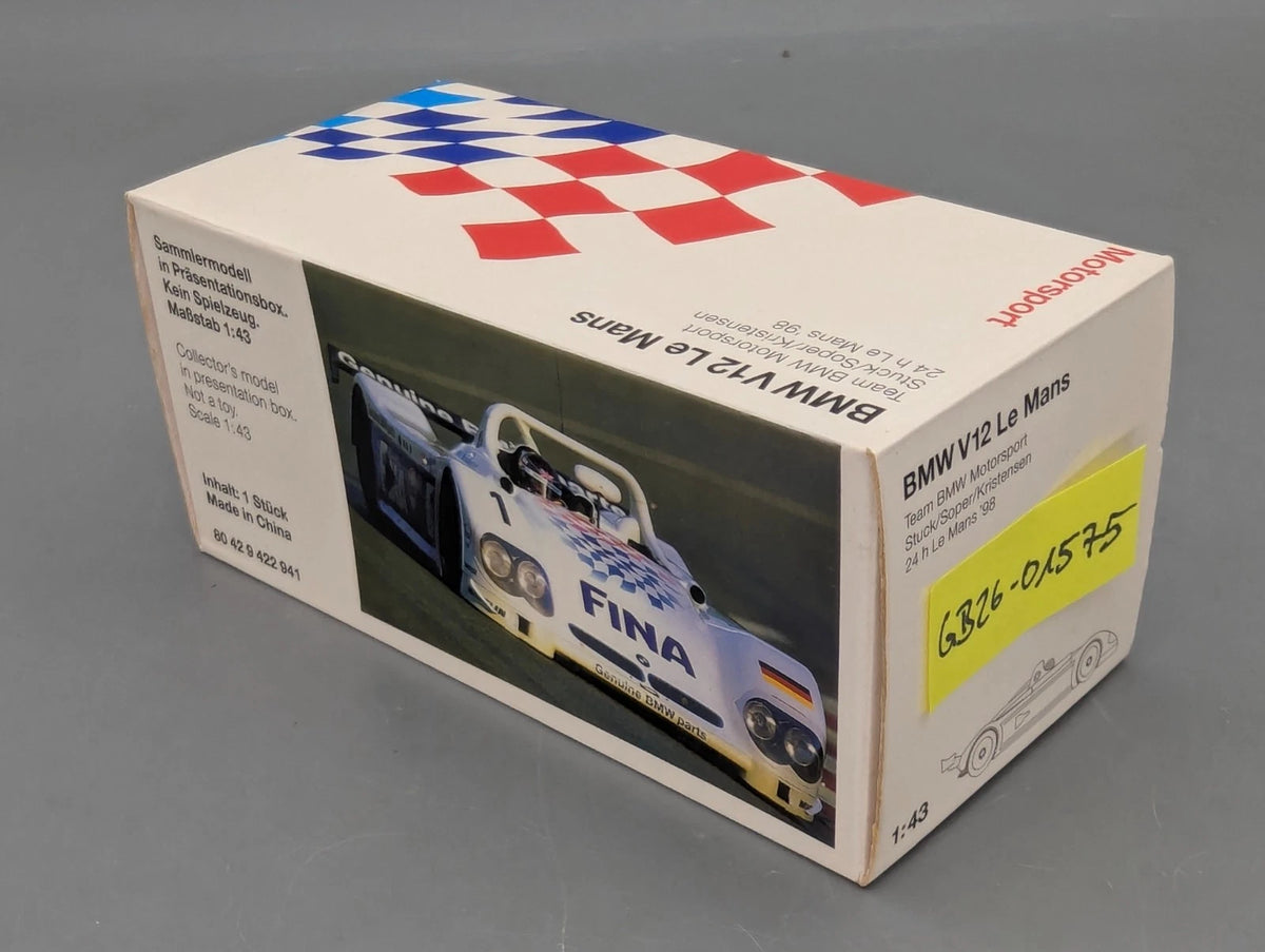 Modellautos 1:43 Minichamps BMW V12 Le Mans #1 Stuck/Soper/Kristensen Dealer OVP