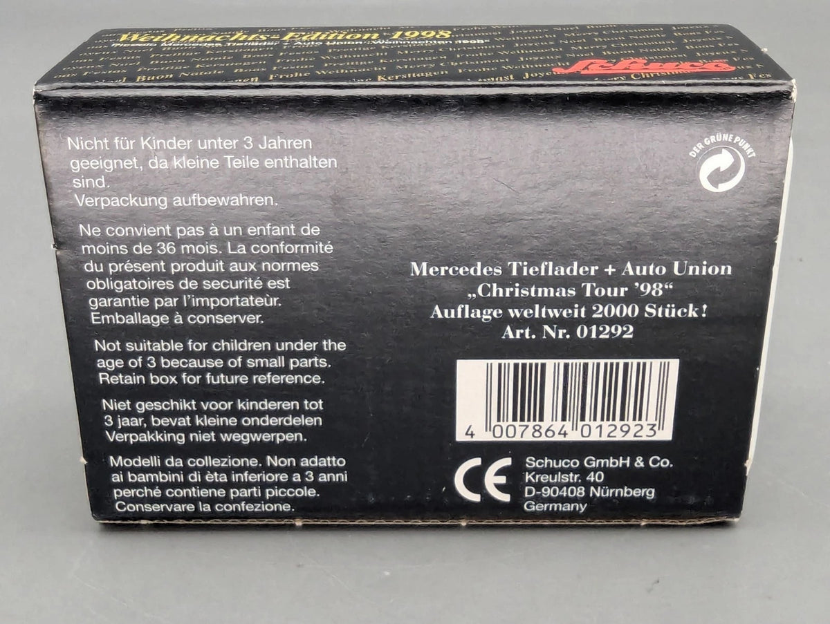 Modellautos 1:90 Schuco Piccolo Christmas Weihnachten 1998 MB Auto Union mit OVP