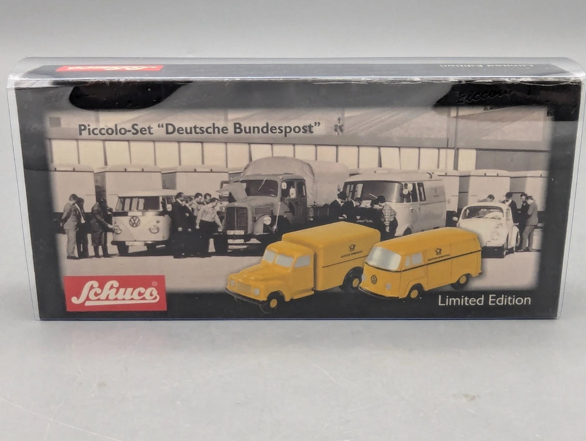 Modellautos 1:90 Schuco Piccolo Set Deutsche Bundespost VW und Hanomag 2-tlg OVP
