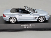 Modellautos 1:43 Minichamps Mercedes Benz SL Klasse Silberblau Met. Dealer OVP