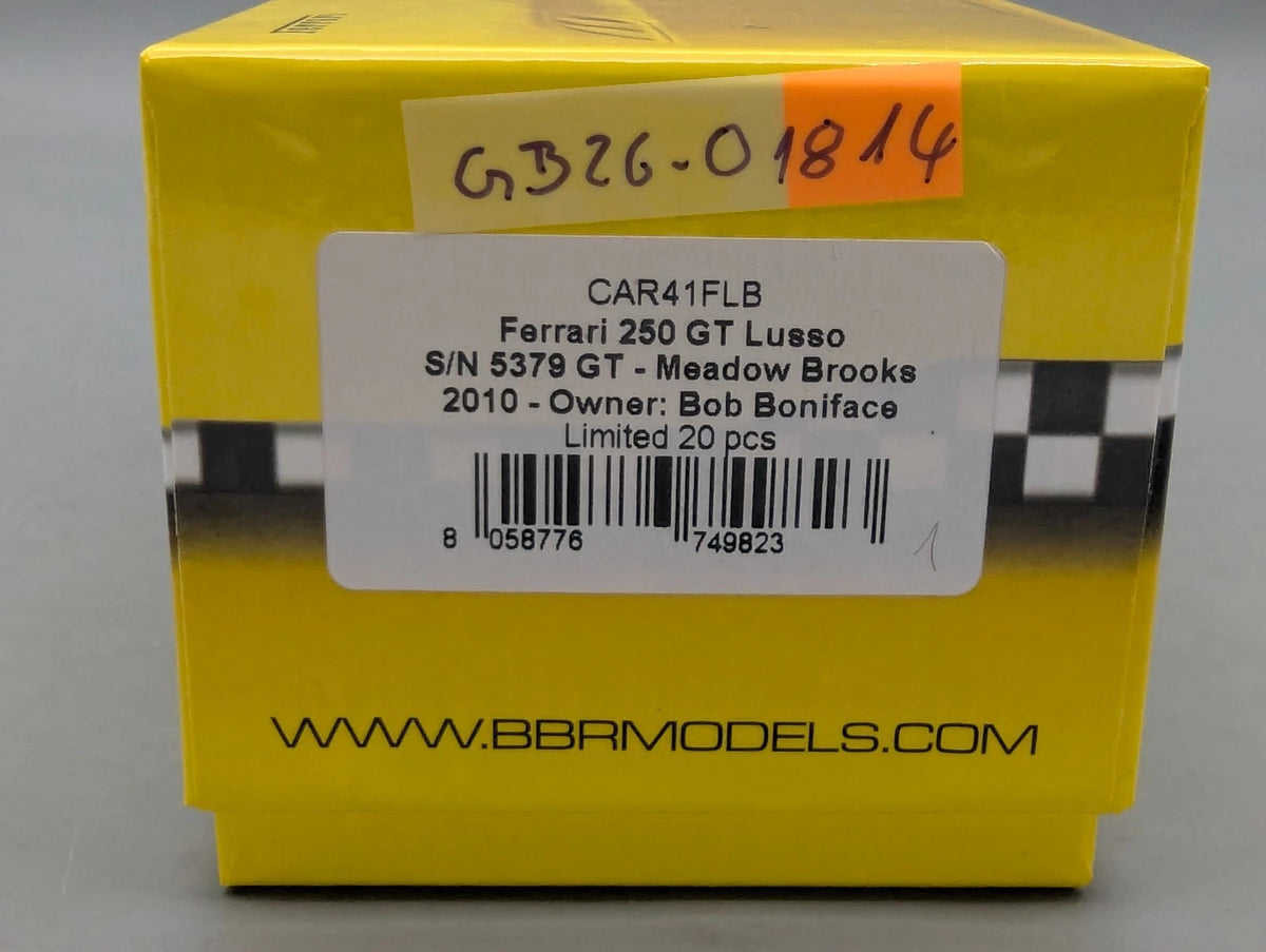 Modellautos 1:43 BBR Ferrari 250 GT Lusso S/N 5379 GT 2010 Ltd 01/20 in OVP