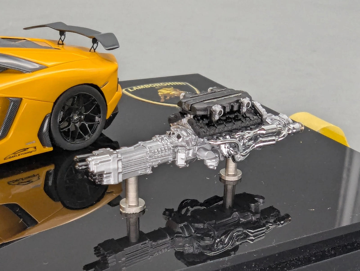 Eidolon Make Up 1:43 Lamborghini Aventador LP760-2 Engine Set Oakley Gelb OVP