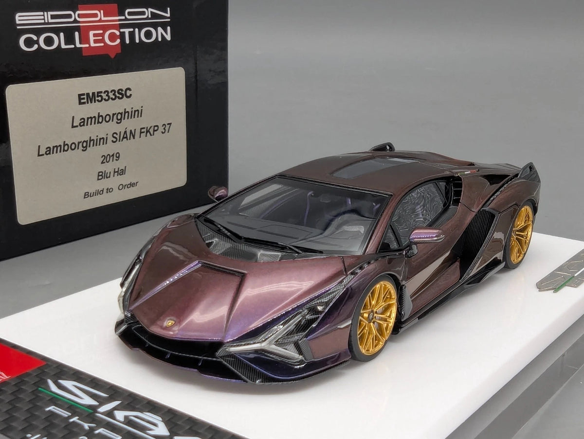 Eidolon Make Up 1:43 Lamborghini Sian FKP 37 2019 Blu Hal "Build to Order" OVP
