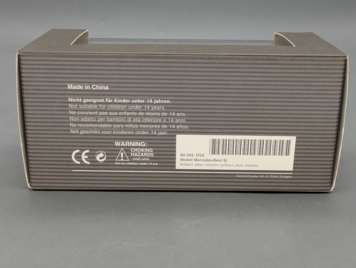 Modellautos 1:43 Minichamps Mercedes Benz SL Klasse Silber Metallic Dealer OVP