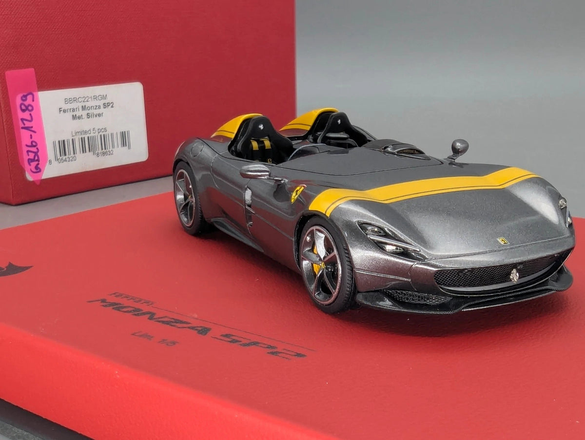 Modellautos 1:43 BBR  Ferrari Monza SP2 Metallic Silver Ltd 01/05 OVP