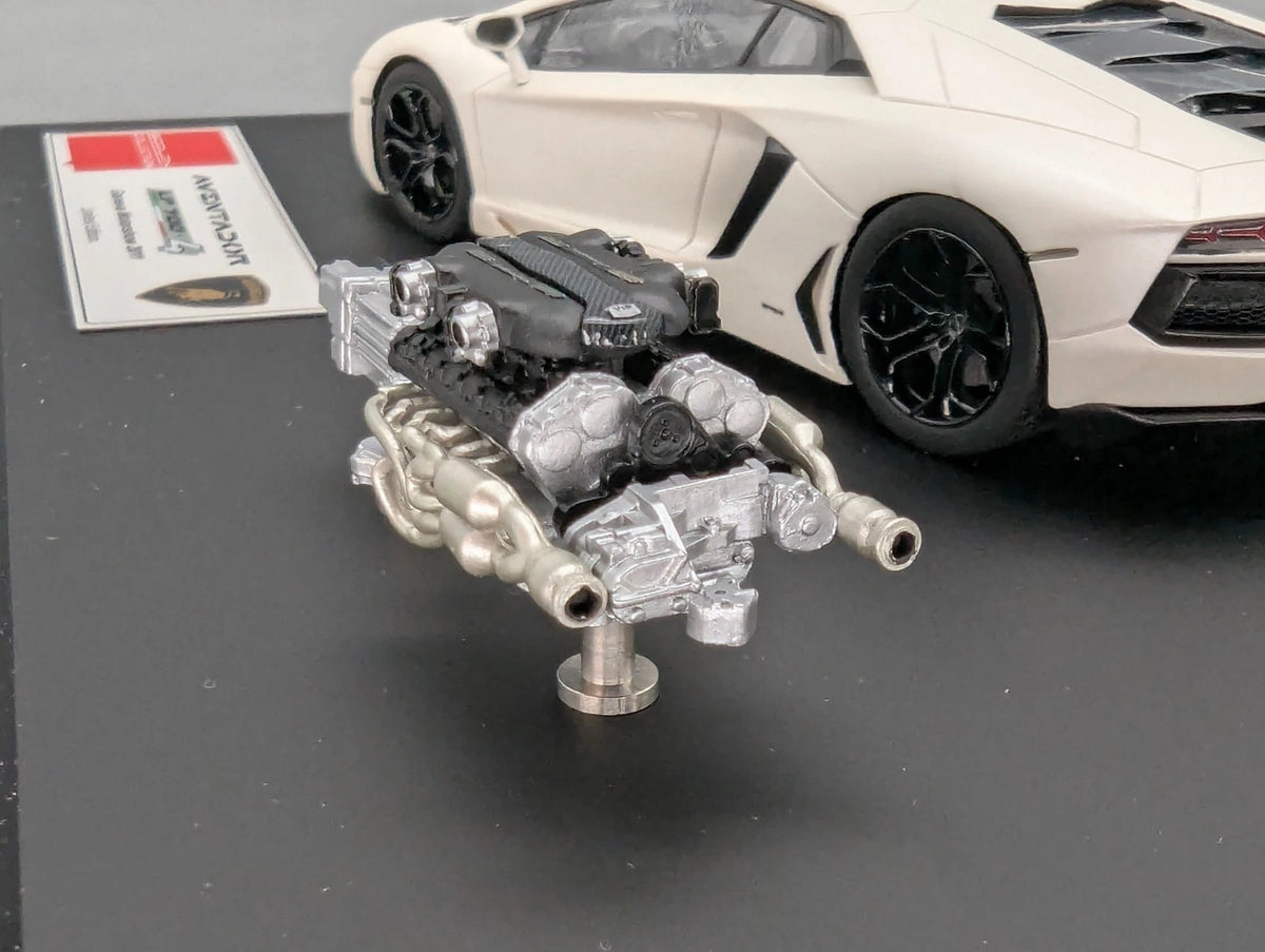 Eidolon Make Up 1:43 Lamborghini Aventador LP700-4 2011 Engine Set Matt Weiß OVP