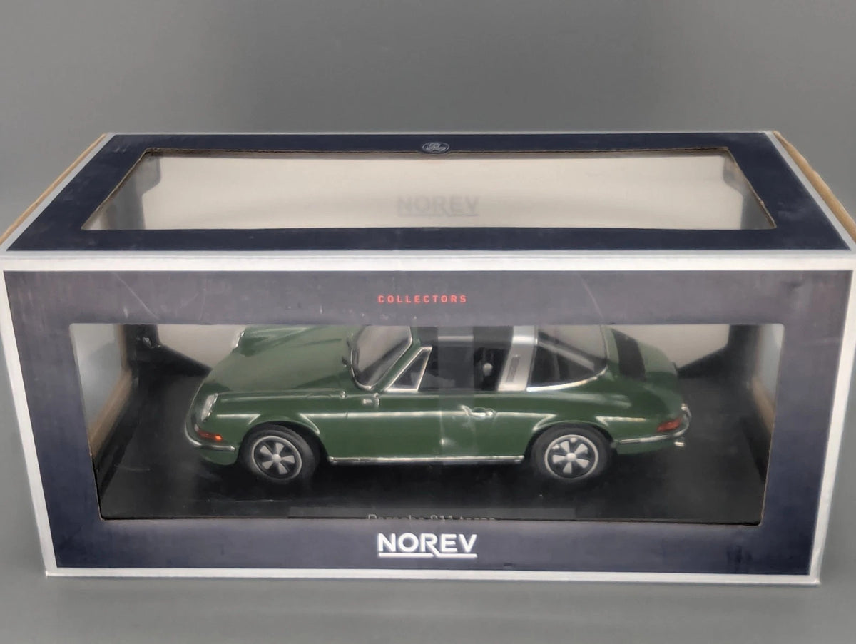 Modellautos 1:18 Norev Porsche 911 S Targa 1973 Grün mit OVP