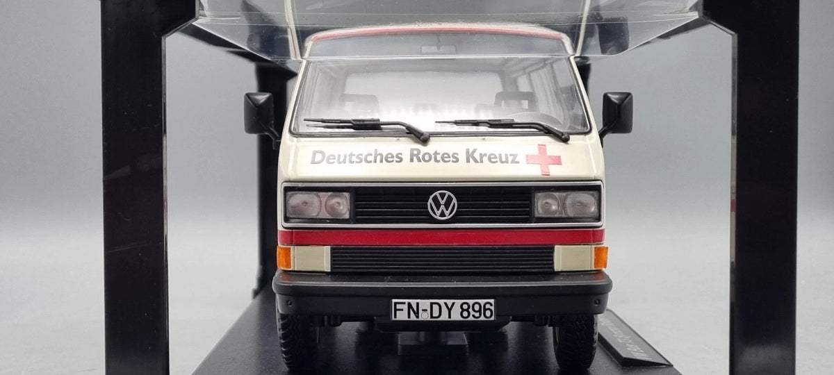 Modellautos 1:18 KK Scale VW Bus T3 Syncro Rotes Kreuz Uhldingen-Mühlhofen OVP
