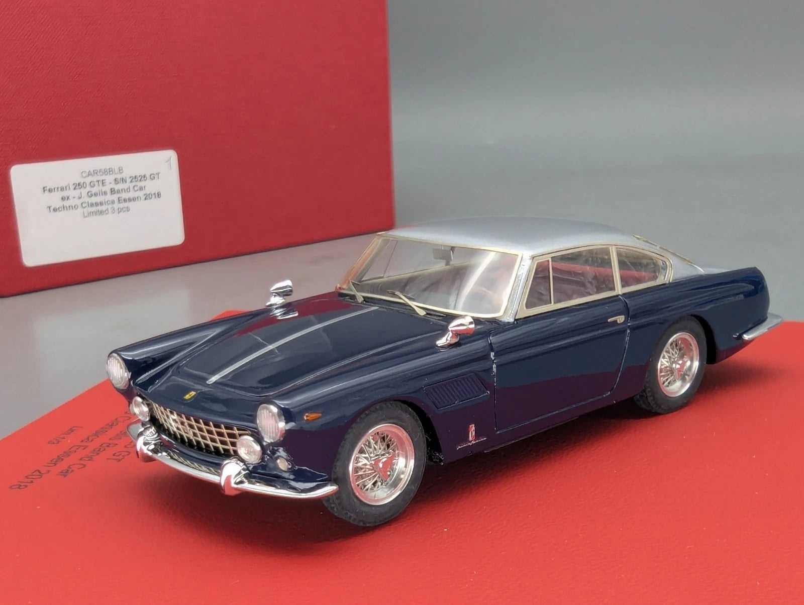 Modellautos 1:43 BBR Ferrari 250 GTE J. Geils Band Car Essen 2018 1/3 Stück OVP