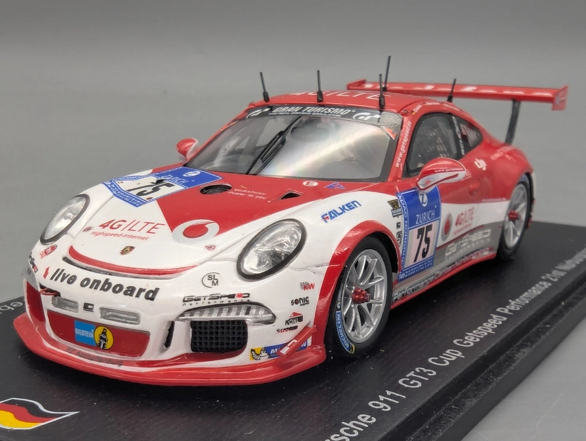 Modellautos 1:43 Spark SG203 Porsche 911 GT3 Cup 24H Nürburgring 2015 #75 OVP