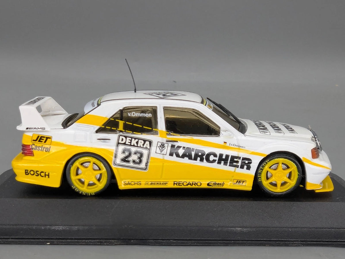 Modellautos 1:43 Minichamps Mercedes Benz 190 E Evo 2 Kärcher #23 v. Ommen OVP